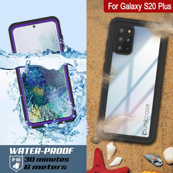Galaxy S20+ Plus Water/Shockproof [Extreme Series] Slim Screen Protector Case [Purple] (Color in image: White)
