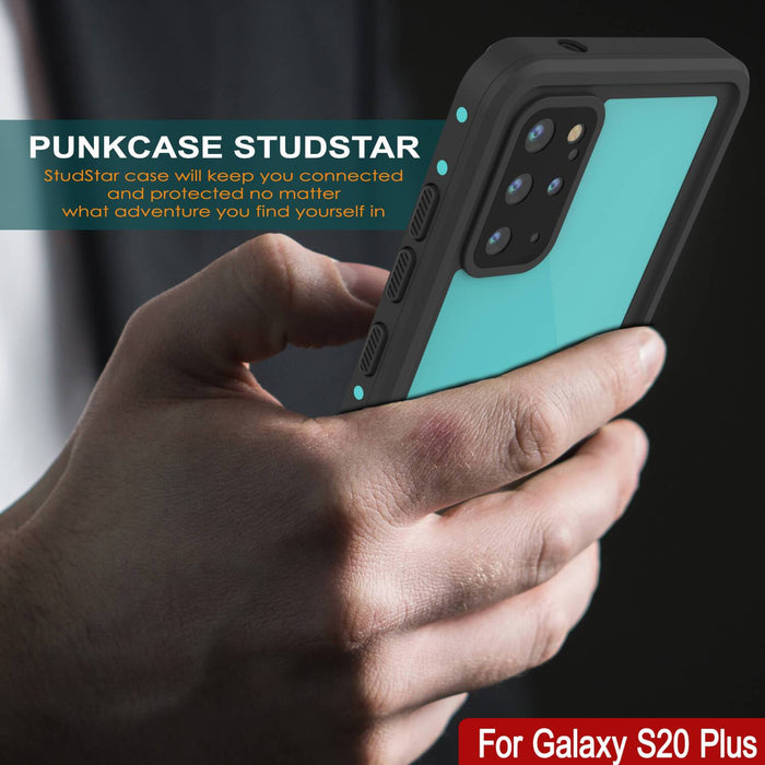 Galaxy S20+ Plus Waterproof Case PunkCase StudStar Teal Thin 6.6ft Underwater IP68 Shock/Snow Proof (Color in image: white)