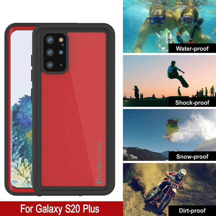 Galaxy S20+ Plus Waterproof Case PunkCase StudStar Red Thin 6.6ft Underwater IP68 Shock/Snow Proof (Color in image: light green)