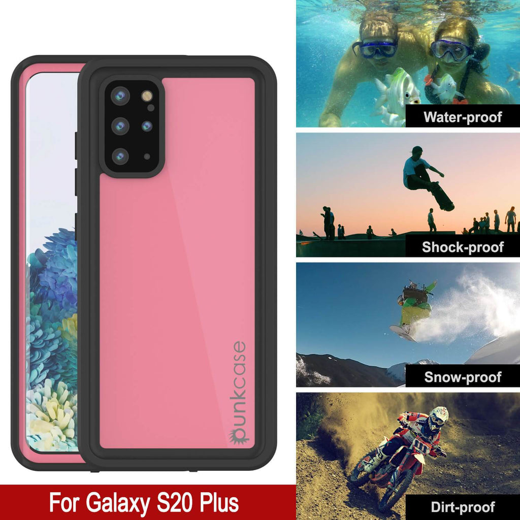 Galaxy S20+ Plus Waterproof Case PunkCase StudStar Pink Thin 6.6ft Underwater IP68 Shock/Snow Proof (Color in image: light green)