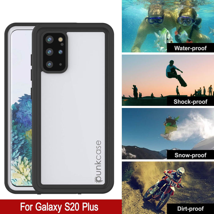 Galaxy S20+ Plus Waterproof Case, Punkcase StudStar White Thin 6.6ft Underwater IP68 Shock/Snow Proof (Color in image: light green)