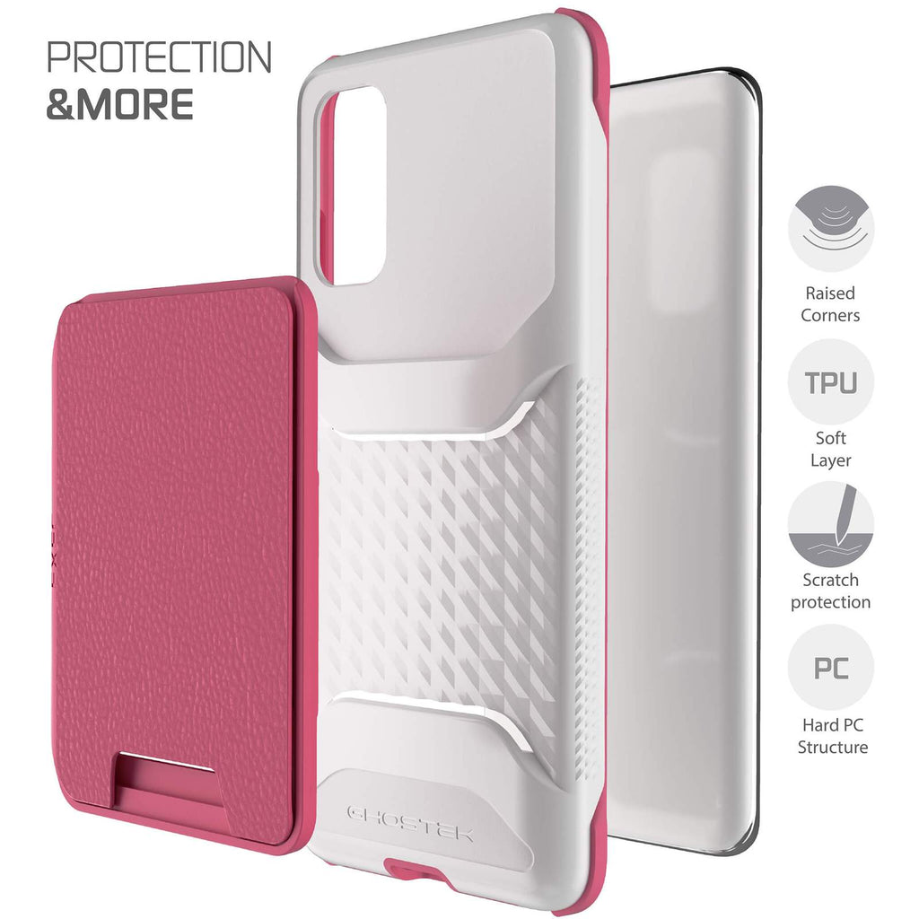 Galaxy S20 Wallet Case | Exec Series [Pink] (Color in image: Grey)