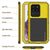 Galaxy S20 Ultra Metal Case, Heavy Duty Military Grade Rugged Armor Cover [Neon] (Color in image: Gold)