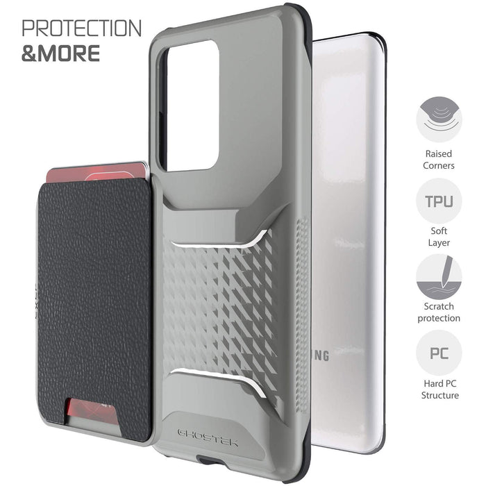 Galaxy S20 Ultra Wallet Case | Exec Series [Grey] (Color in image: Pink)