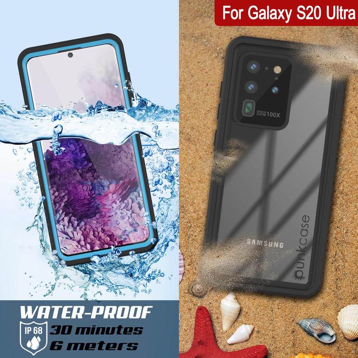 Galaxy S20 Ultra Water/Shock/Snow/dirt proof [Extreme Series] Slim Case [Light Blue] (Color in image: Light Green)