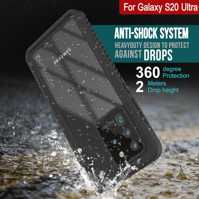 Galaxy S20 Ultra Water/Shockproof [Extreme Series] Screen Protector Case [Light Green] (Color in image: Black)