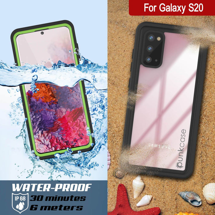 Galaxy S20 Water/Shockproof [Extreme Series] Screen Protector Case [Light Green] (Color in image: Teal)