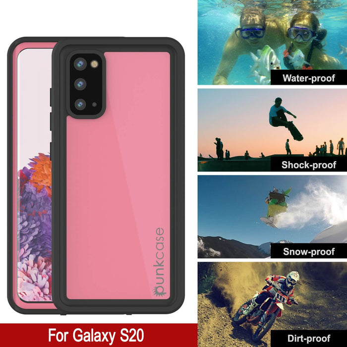 Galaxy S20 Waterproof Case PunkCase StudStar Pink Thin 6.6ft Underwater IP68 Shock/Snow Proof (Color in image: light green)