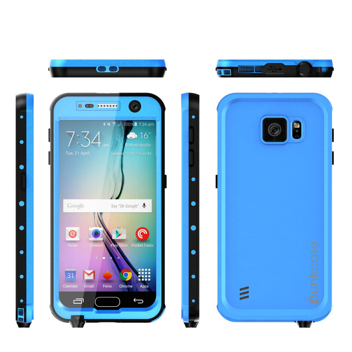 Galaxy S6 Waterproof Case PunkCase StudStar Light Blue Thin 6.6ft Underwater IP68 Shock/Dirt Proof (Color in image: pink)