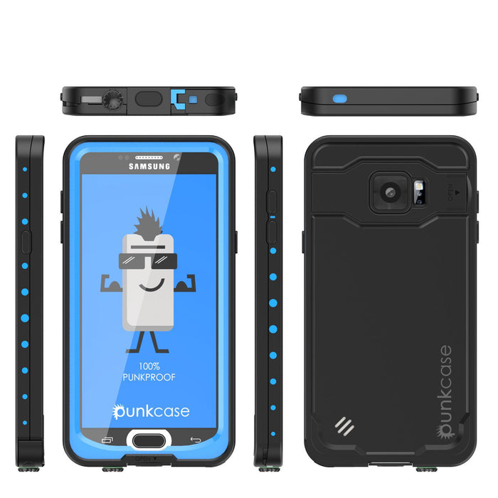 Galaxy Note 5 Waterproof Case, Punkcase StudStar Light Blue Shock/Dirt Proof | Lifetime Warranty (Color in image: white)