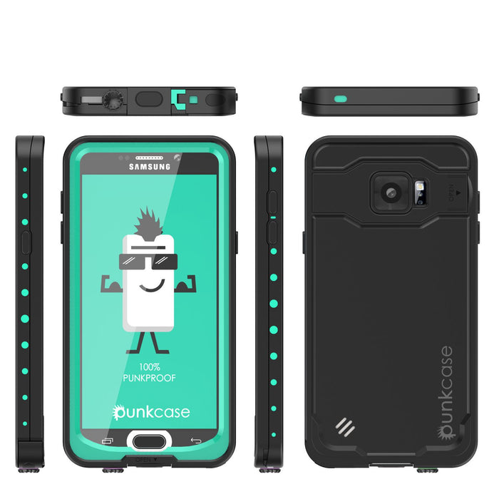 Galaxy Note 5 Waterproof Case, Punkcase StudStar Teal Shock/Dirt/Snow Proof | Lifetime Warranty (Color in image: white)