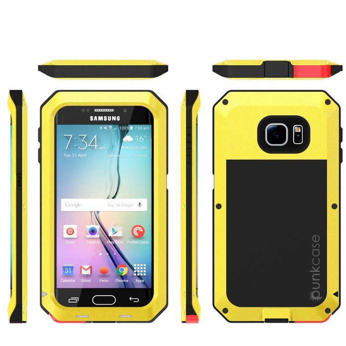 Galaxy S6 EDGE  Case, PUNKcase Metallic Neon Shockproof  Slim Metal (Color in image: gold)