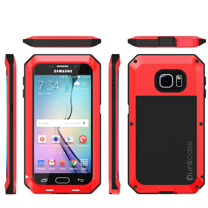 Galaxy S6 EDGE  Case, PUNKcase Metallic Red Shockproof  Slim Metal (Color in image: gold)
