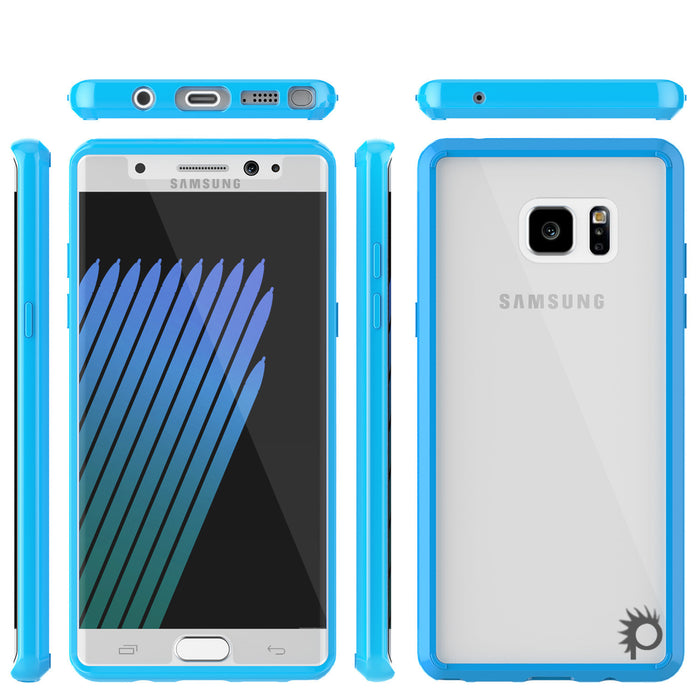 Note 7 Case Punkcase® LUCID 2.0 Light Blue Series w/ PUNK SHIELD Screen Protector | Ultra Fit (Color in image: clear)