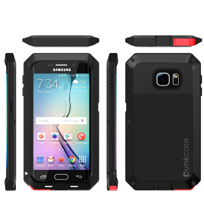 Galaxy S6 EDGE+ Plus Case, PUNKcase Metallic Black Shockproof  Slim Metal Armor Case (Color in image: white)