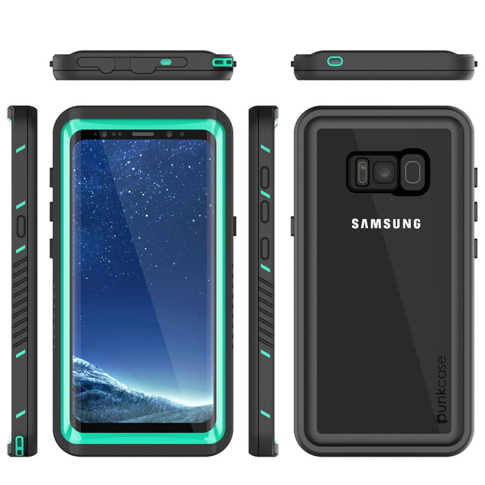 Galaxy S8 Waterproof Case, Punkcase [Extreme Series] [Slim Fit] [IP68 Certified] [Shockproof] [Snowproof] [Dirproof] Armor Cover W/ Built In Screen Protector for Samsung Galaxy S8 [Teal] (Color in image: Purple)