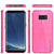 Galaxy S8 Plus Case, Punkcase Galactic 2.0 Series Ultra Slim Protective Armor TPU Cover [Pink] (Color in image: black/grey)