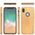 iPhone X Case, Punkcase Galactic 2.0 Series Ultra Slim w/ Tempered Glass Screen Protector | [Gold] (Color in image: silver)