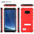 Galaxy S8 Plus Waterproof Case, Punkcase KickStud Red Series [Slim Fit] [IP68 Certified] [Shockproof] [Snowproof] Armor Cover. (Color in image: White)