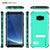 Galaxy S8 Plus Waterproof Case, Punkcase KickStud Teal Series [Slim Fit] [IP68 Certified] [Shockproof] [Snowproof] Armor Cover. (Color in image: Black)