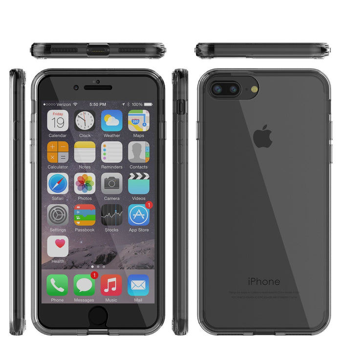 iPhone 8+ Plus Case Punkcase® LUCID 2.0 Crystal Black Series w/ SHIELD Screen Protector | Ultra Fit (Color in image: white)