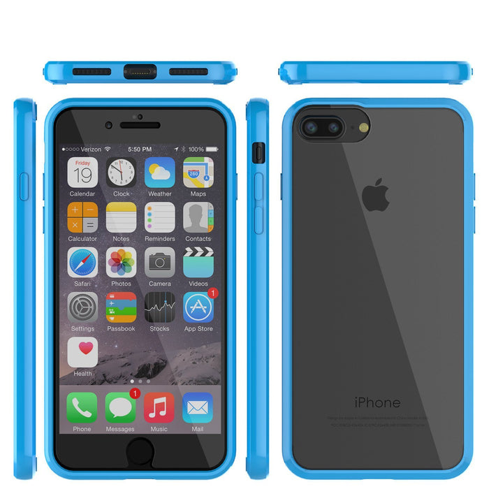 iPhone 8+ Plus Case Punkcase® LUCID 2.0 Light Blue Series w/ SHIELD Screen Protector | Ultra Fit (Color in image: white)