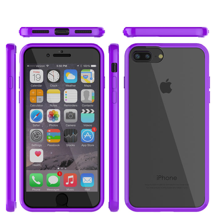 iPhone 7+ Plus Case Punkcase® LUCID 2.0 Purple Series w/ PUNK SHIELD Screen Protector | Ultra Fit (Color in image: white)