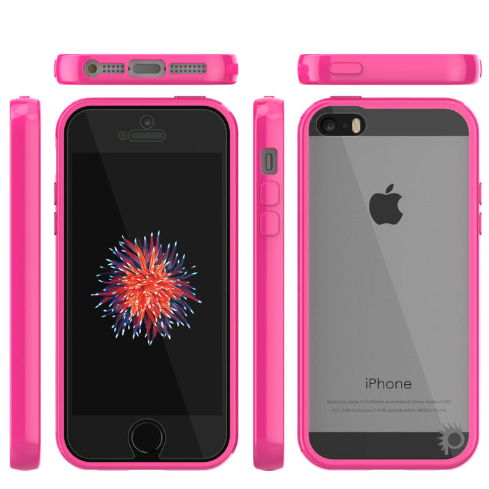 iPhone SE/5S/5 Case Punkcase® LUCID 2.0 Pink Series w/ PUNK SHIELD Screen Protector | Ultra Fit (Color in image: white)