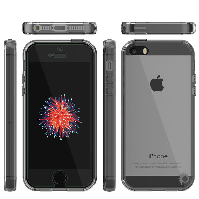 iPhone SE/5S/5 Case Punkcase® LUCID 2.0 Crystal Black Series w/ PUNK SHIELD Screen Protector | Ultra Fit (Color in image: white)