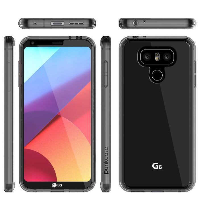 LG G6 Case Punkcase® LUCID 2.0 Crystal Black Series w/ PUNK SHIELD Screen Protector | Ultra Fit (Color in image: clear)