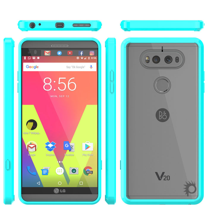 LG v20 Case Punkcase® LUCID 2.0 Teal Series w/ PUNK SHIELD Glass Screen Protector | Ultra Fit (Color in image: crystal pink)