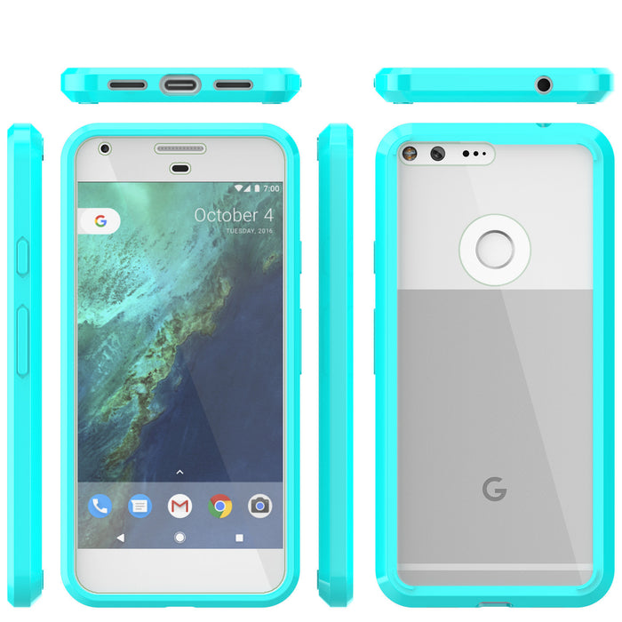 Google Pixel Case Punkcase® LUCID 2.0 Teal Series w/ PUNK SHIELD Glass Screen Protector | Ultra Fit (Color in image: crystal pink)