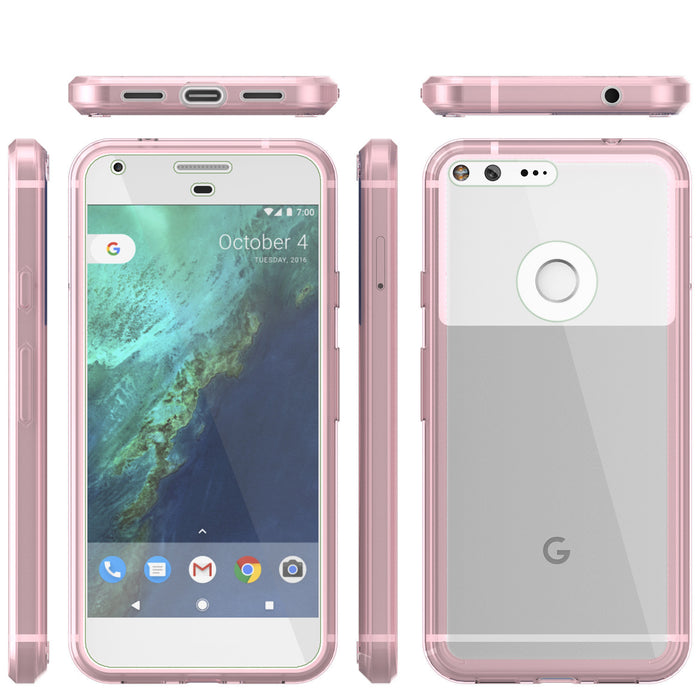Google Pixel Case Punkcase® LUCID 2.0 Crystal Pink Series w/ PUNK SHIELD Glass Screen Protector | Ultra Fit (Color in image: black)
