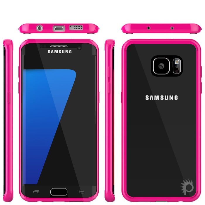 S7 Edge Case Punkcase® LUCID 2.0 Pink Series w/ PUNK SHIELD Screen Protector | Ultra Fit (Color in image: light blue)