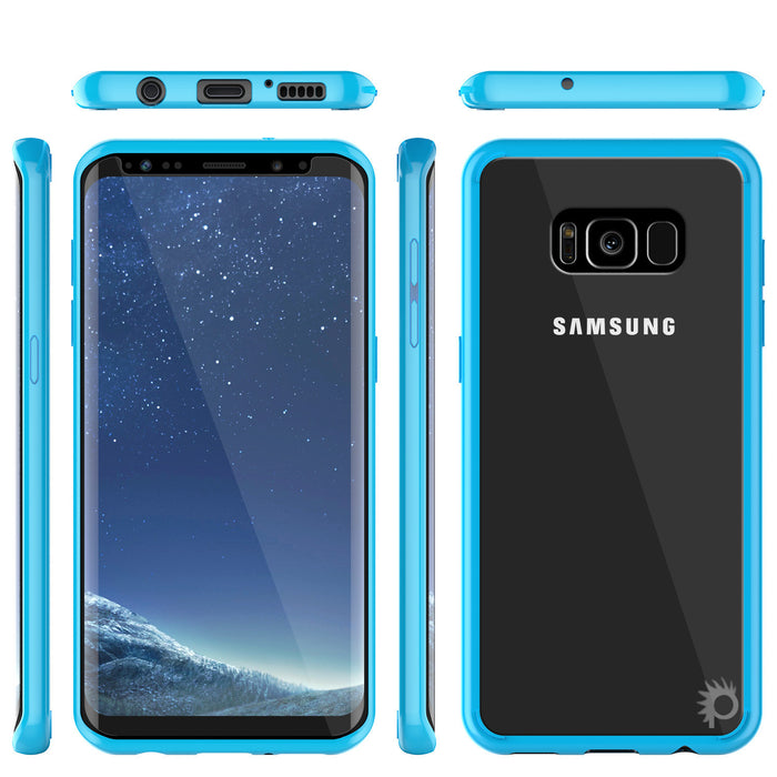 S8 Case Punkcase® LUCID 2.0 Light Blue Series w/ PUNK SHIELD Screen Protector | Ultra Fit (Color in image: black)