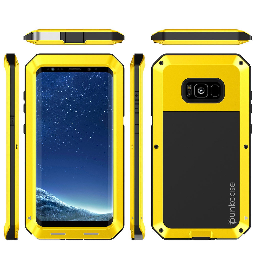 Galaxy Note 8  Case, PUNKcase Metallic Neon Shockproof  Slim Metal Armor Case (Color in image: gold)