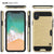iPhone X Case, PUNKcase [SLOT Series] Slim Fit Dual-Layer Armor Cover & Tempered Glass PUNKSHIELD Screen Protector for Apple iPhone X [Gold] (Color in image: Silver)
