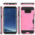 Galaxy S8 Case, PUNKcase [SLOT Series] [Slim Fit] Dual-Layer Armor Cover w/Integrated Anti-Shock System, Credit Card Slot [Pink] (Color in image: Black)