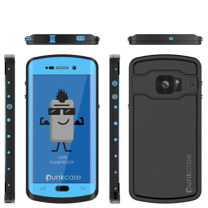 Galaxy s6 EDGE Plus Waterproof Case, Punkcase StudStar Light Blue Series | Lifetime Warranty (Color in image: pink)