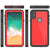 iPhone X Waterproof IP68 Case, Punkcase [Red] [StudStar Series] [Slim Fit] [Dirtproof] (Color in image: red)