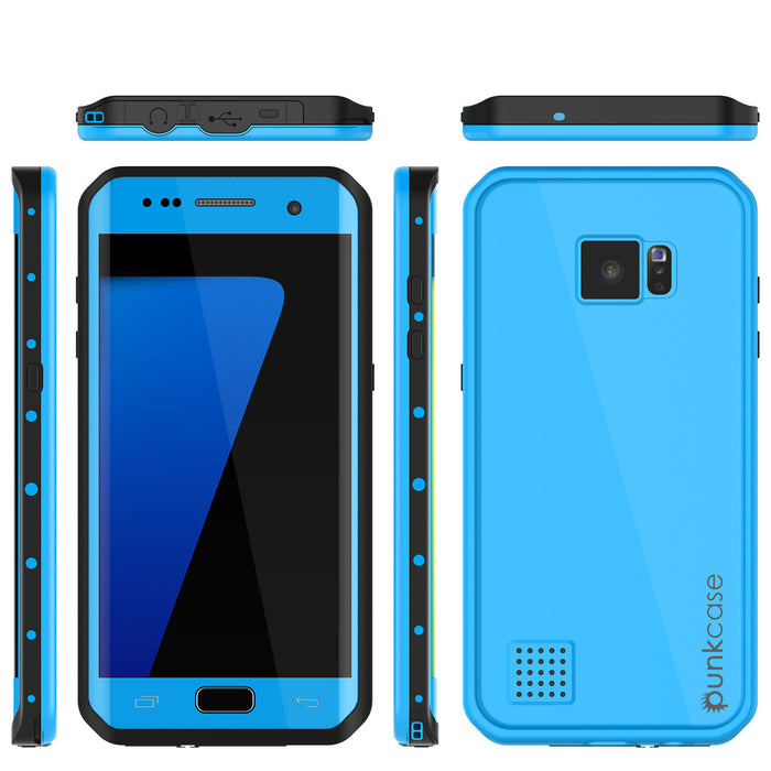 Galaxy S7 EDGE Waterproof Case PunkCase StudStar Light Blue Thin 6.6ft Underwater IP68 ShockProof (Color in image: pink)