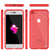 iPhone 8 Case [MASK Series] [RED] Full Body Hybrid Dual Layer TPU Cover W/ protective Tempered Glass Screen Protector (Color in image: pink)