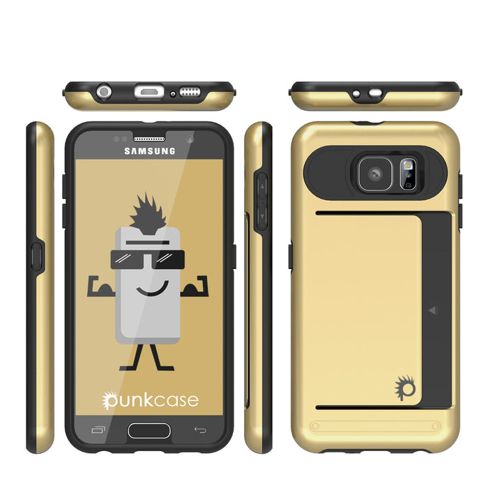 Galaxy S6 EDGE Plus Case PunkCase CLUTCH Gold Series Slim Armor Soft Cover w/ Screen Protector (Color in image: White)