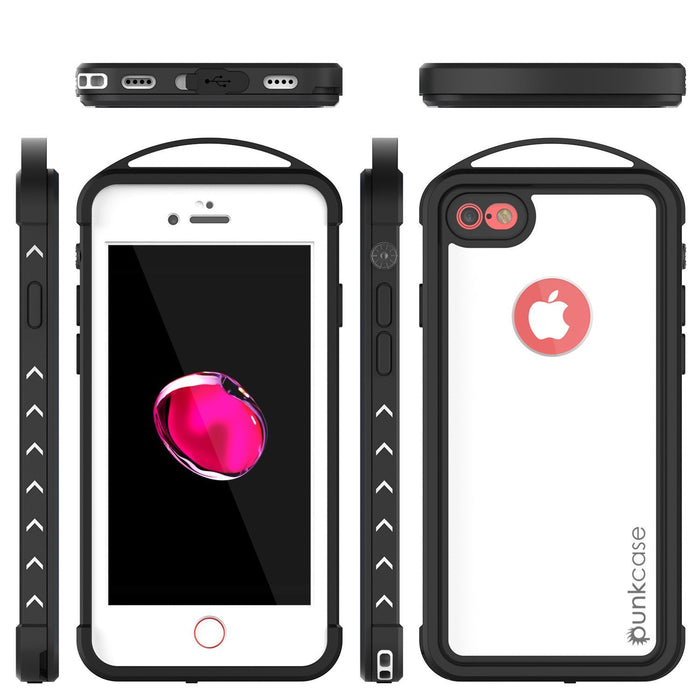 iPhone 8 Waterproof Case, Punkcase ALPINE Series, CLEAR | Heavy Duty Armor Cover (Color in image: pink)