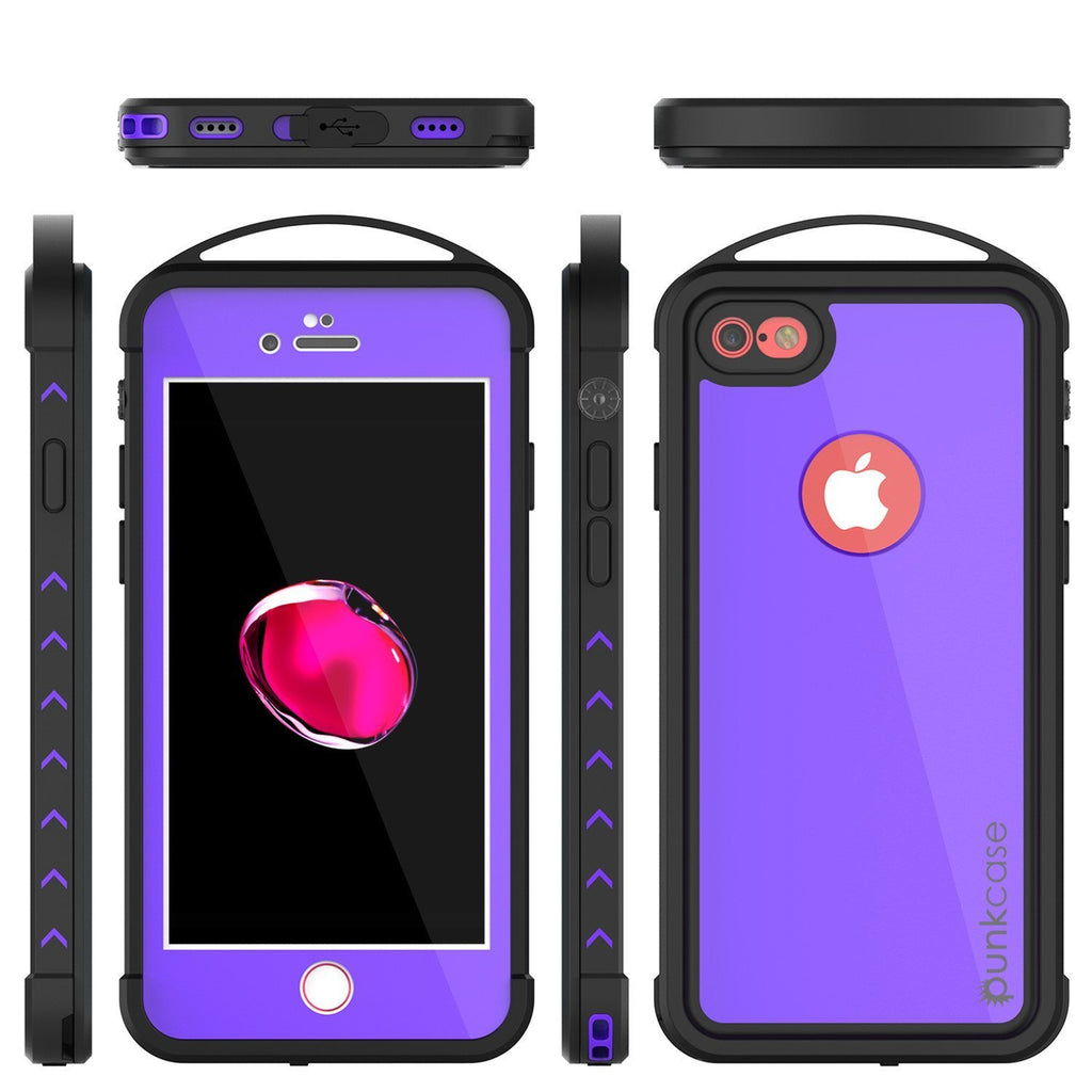 iPhone SE (4.7") Waterproof Case, Punkcase ALPINE Series, Purple | Heavy Duty Armor Cover (Color in image: pink)