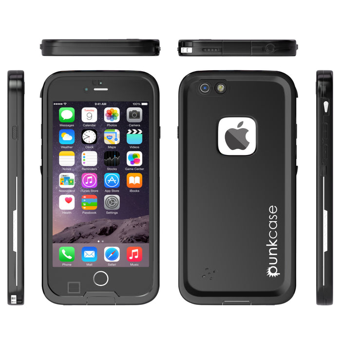 iPhone 6S/6 Waterproof Case, Punkcase SpikeStar Black | Thin Fit 6.6ft Underwater IP68 | Warranty (Color in image: light blue)