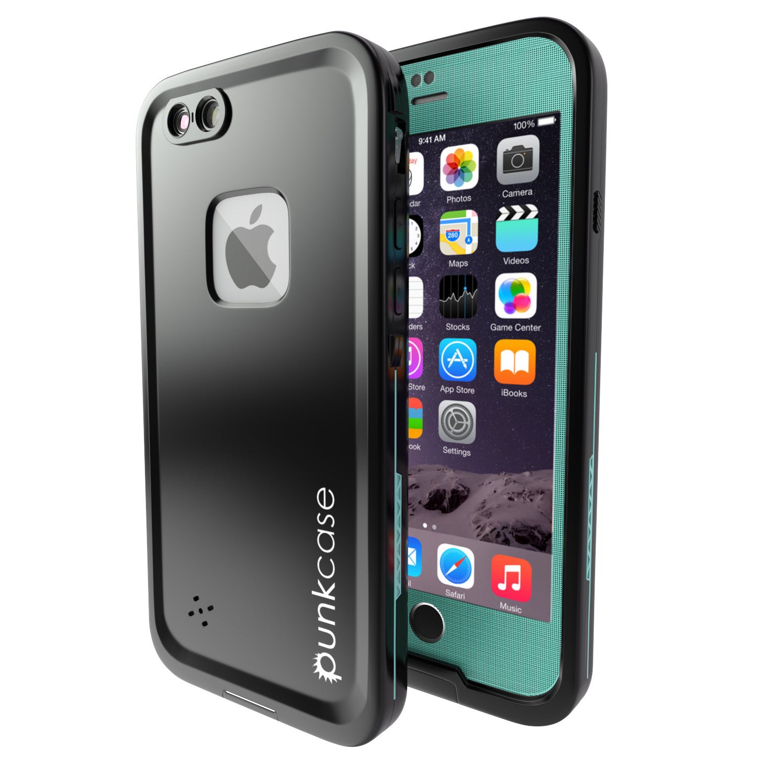 iPhone 6S/6 Waterproof Case, Punkcase SpikeStar Teal | Thin Fit 6.6ft Underwater IP68 | Warranty (Color in image: teal)