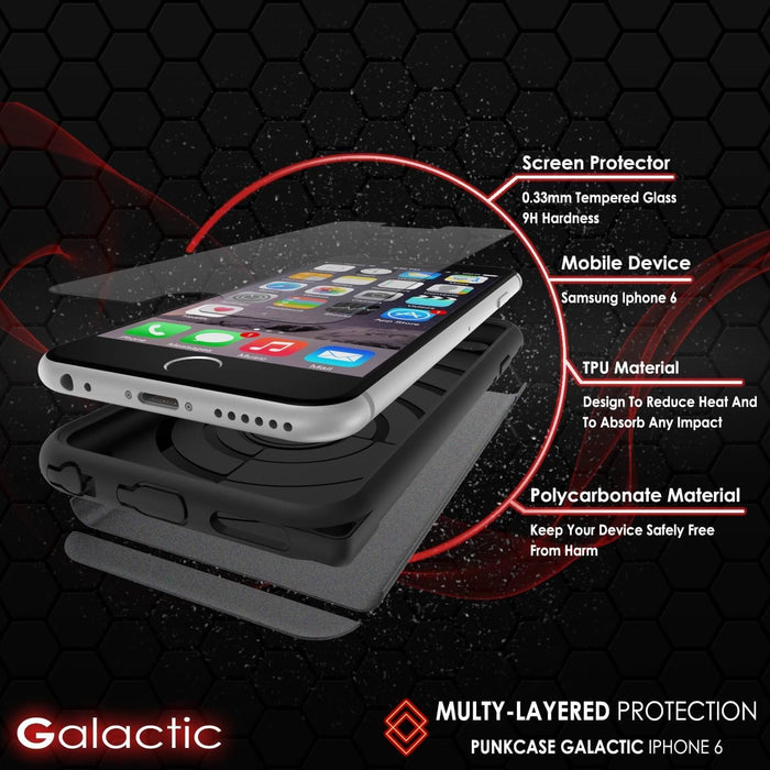 iPhone 5s/5/SE Case PunkCase Galactic Black Series Slim w/ Tempered Glass | Lifetime Warranty (Color in image: gold)