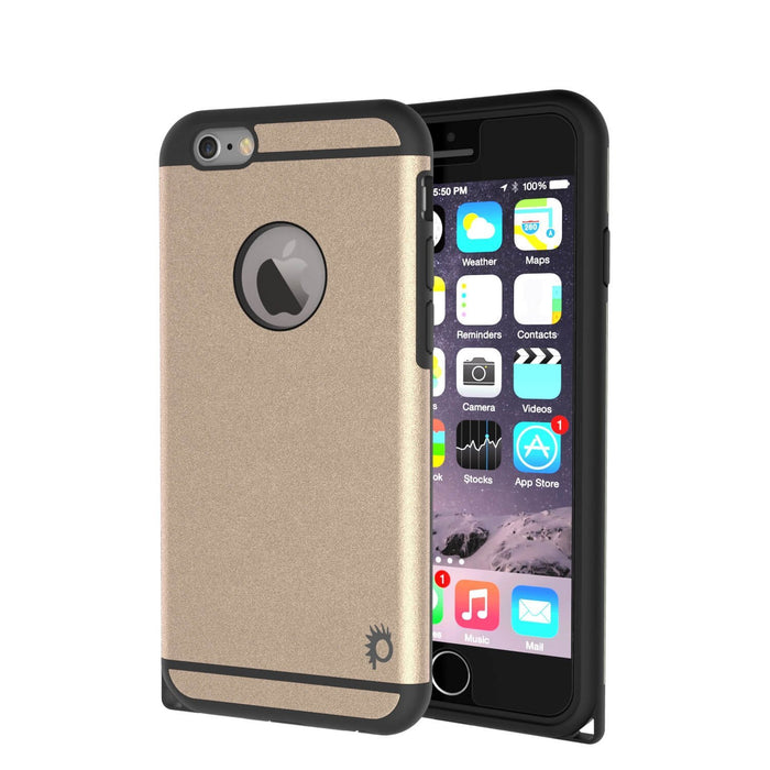 iPhone 5s/5/SE Case PunkCase Galactic Gold Series Slim w/ Tempered Glass | Lifetime Warranty (Color in image: gold)