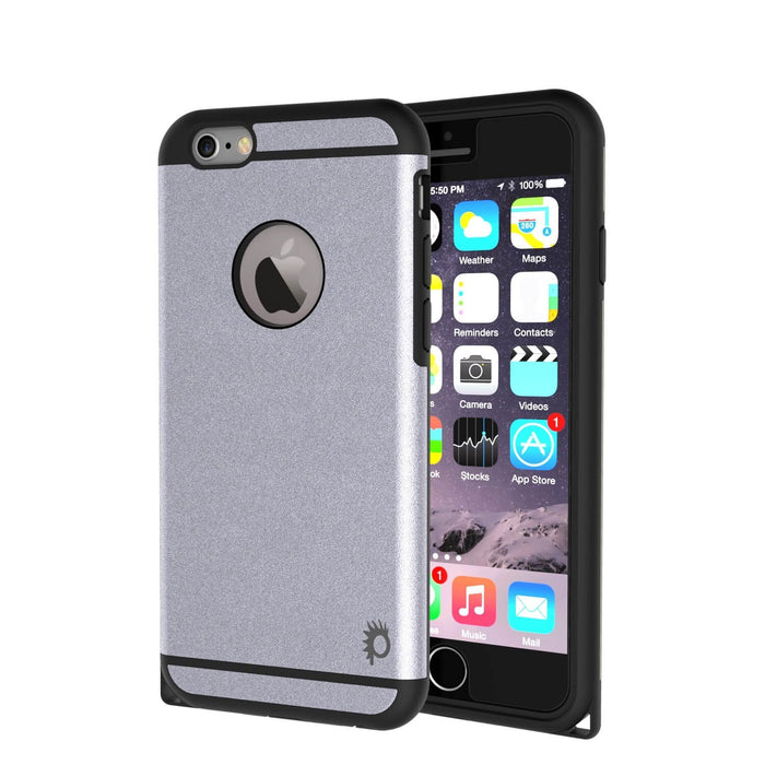 iPhone 5s/5/SE Case PunkCase Galactic SIlver Series Slim w/ Tempered Glass | Lifetime Warranty (Color in image: silver)